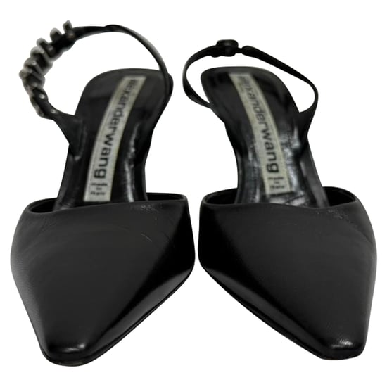 Alexander Wang Grace verzierte Slingback-Pumps aus schwarzem Leder - Image 2