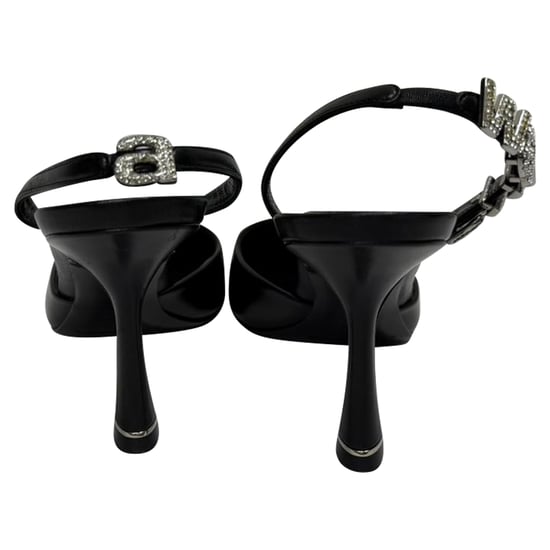 Alexander Wang Grace verzierte Slingback-Pumps aus schwarzem Leder - Image 3