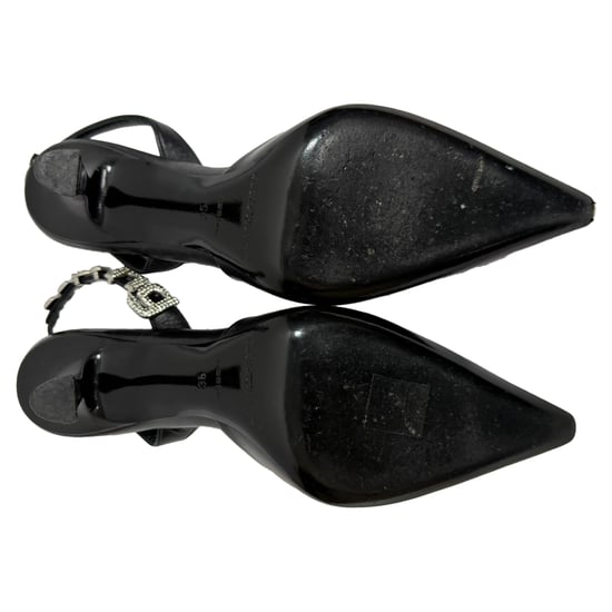 Alexander Wang Grace verzierte Slingback-Pumps aus schwarzem Leder - Image 6