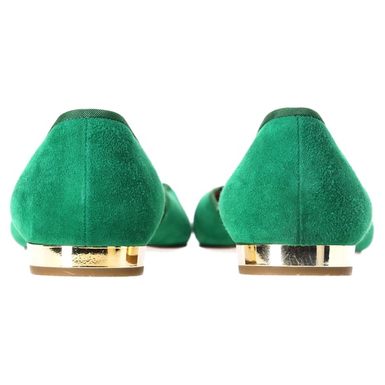 Aquazzura Maia Ballerinas aus grünem Wildleder - Image 3