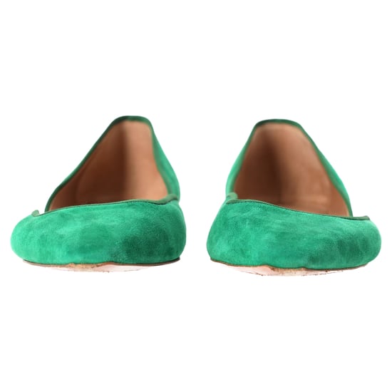Aquazzura Maia Ballerinas aus grünem Wildleder - Image 4