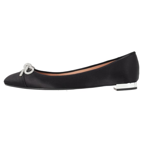 Aquazzura Parisina Ballerinas mit Kristallverzierungen aus schwarzem Satin - Image 2
