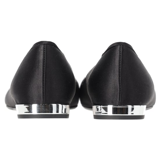 Aquazzura Parisina Ballerinas mit Kristallverzierungen aus schwarzem Satin - Image 3