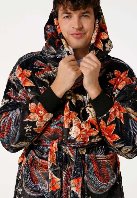 "Japanese Dragon" Sherpa-Bademantel - Image 6