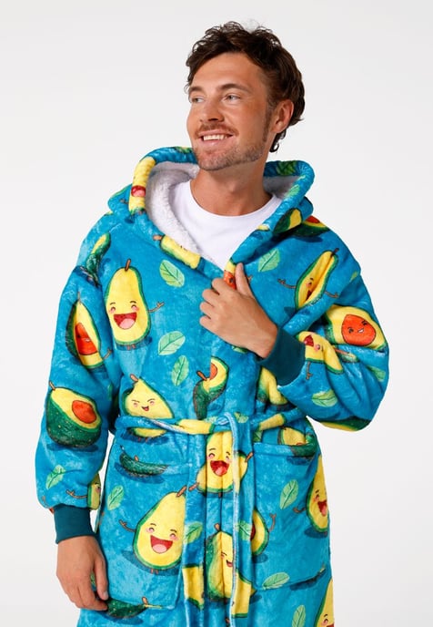 "Happy Avocado" Sherpa-Bademantel - Image 6