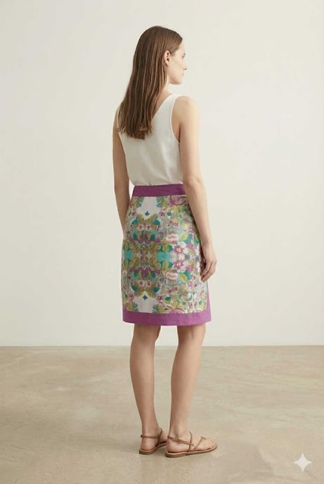 A-Linien-Rock mit Blumenmuster – frisch, künstlerisch und perfekt für sommerliche Eleganz - Image 4