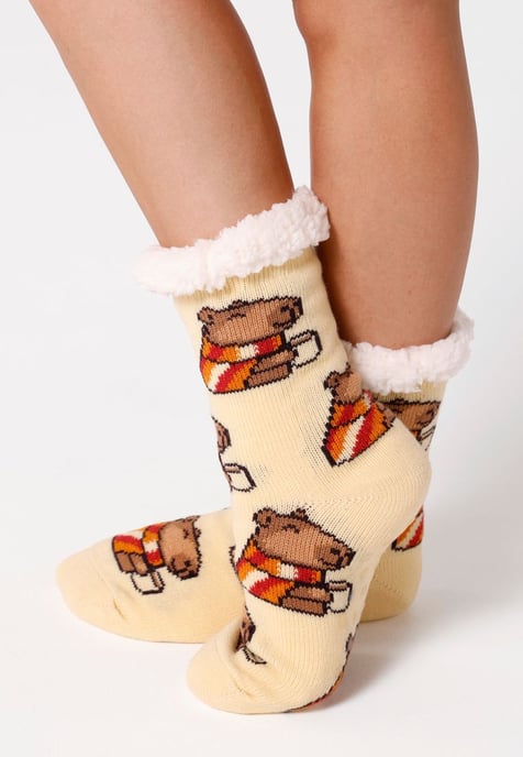 "Autumn Capybara" Sherpa-Socken - Image 2