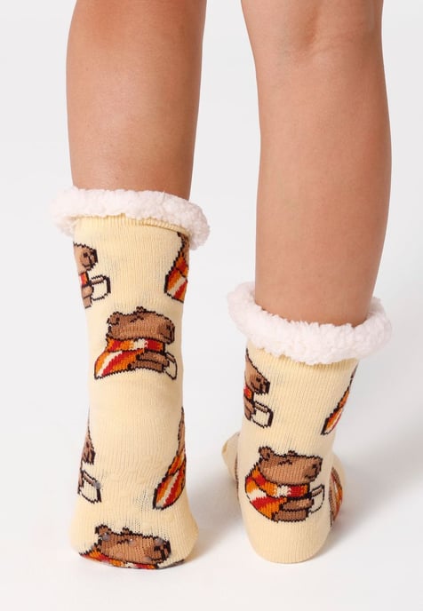 "Autumn Capybara" Sherpa-Socken - Image 3
