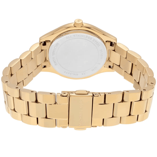 Michael Kors MK3477 Mini Slim Runway 33 mm Goldfarbene Damenarmbanduhr - Image 2