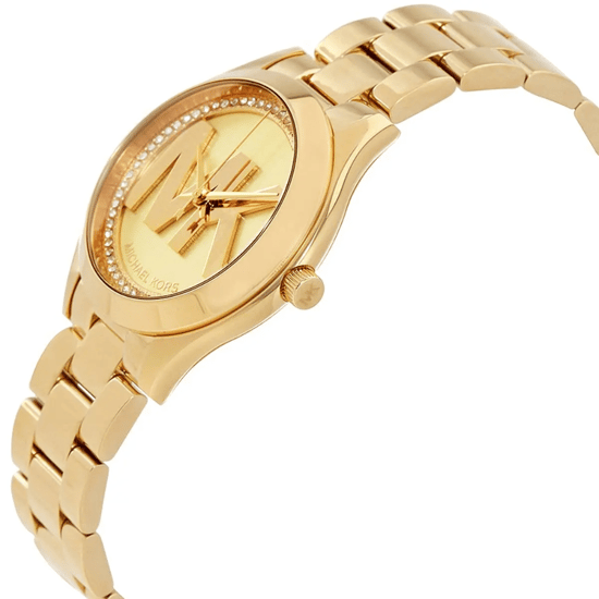 Michael Kors MK3477 Mini Slim Runway 33 mm Goldfarbene Damenarmbanduhr - Image 5