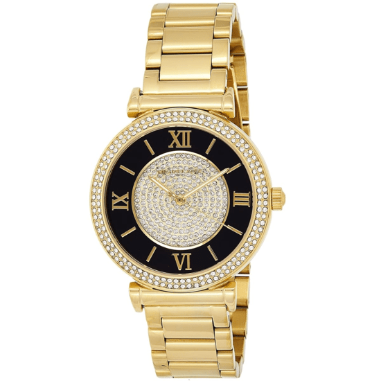 Michael Kors MK3338 Catlin Kristallzifferblatt Damenarmbanduhr Gold - Image 3