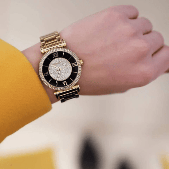 Michael Kors MK3338 Catlin Kristallzifferblatt Damenarmbanduhr Gold - Image 6