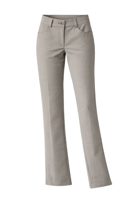 Taillierte Hose mit geradem Bein in einem sanften, neutralen Farbton - Image 1