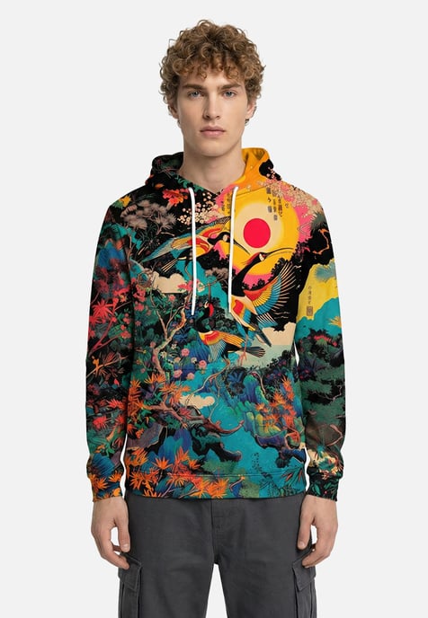"Japanese Heron" Hoodie - Image 2