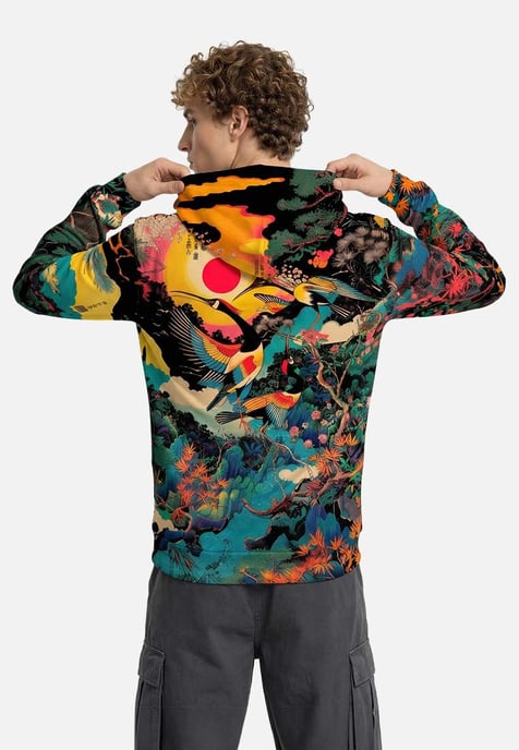 "Japanese Heron" Hoodie - Image 3