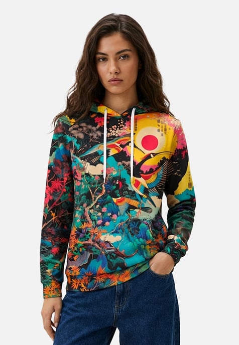 "Japanese Heron" Hoodie - Image 4