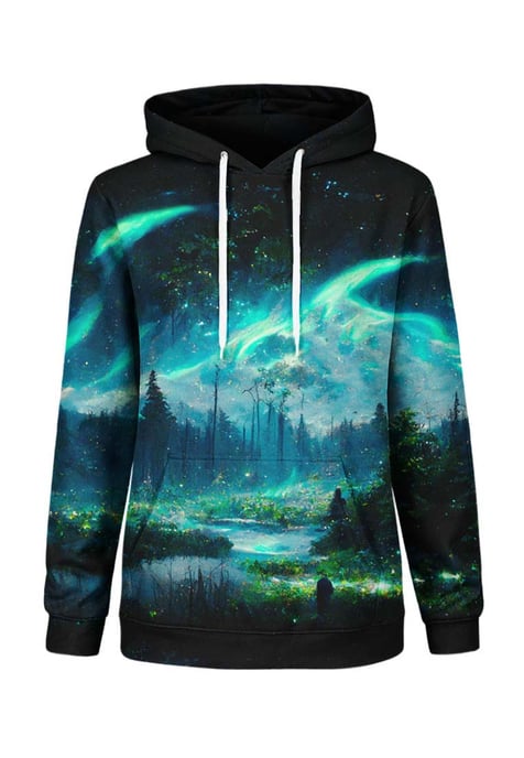 "Aurora Forest" Hoodie - Image 1
