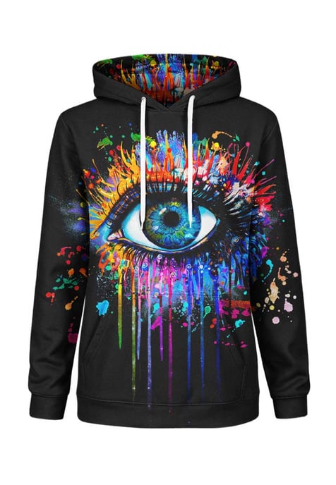 "Black Fullprint" Hoodie - Image 1