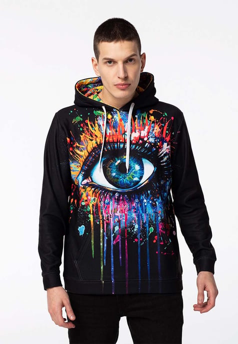 "Black Fullprint" Hoodie - Image 2