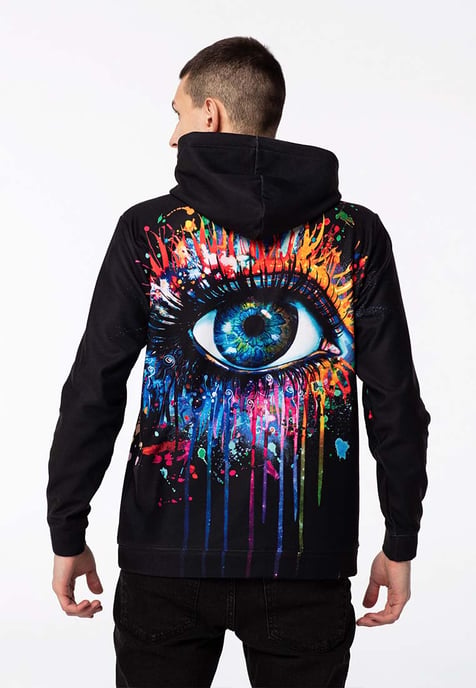 "Black Fullprint" Hoodie - Image 3