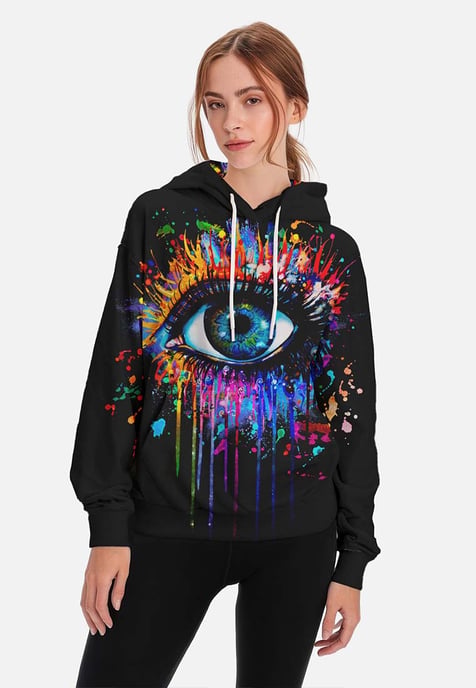 "Black Fullprint" Hoodie - Image 4