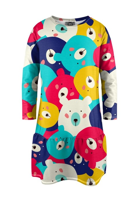 "Colorful Bears" Langarmkleid - Image 1