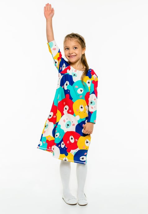 "Colorful Bears" Langarmkleid - Image 2