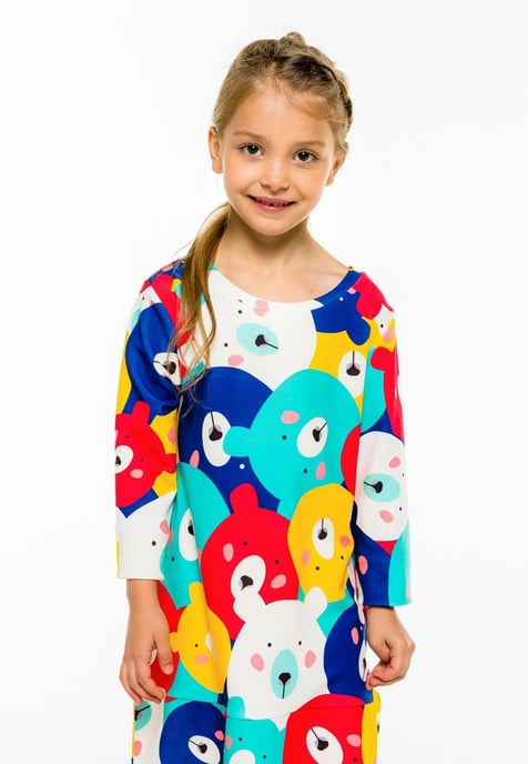 "Colorful Bears" Langarmkleid - Image 3