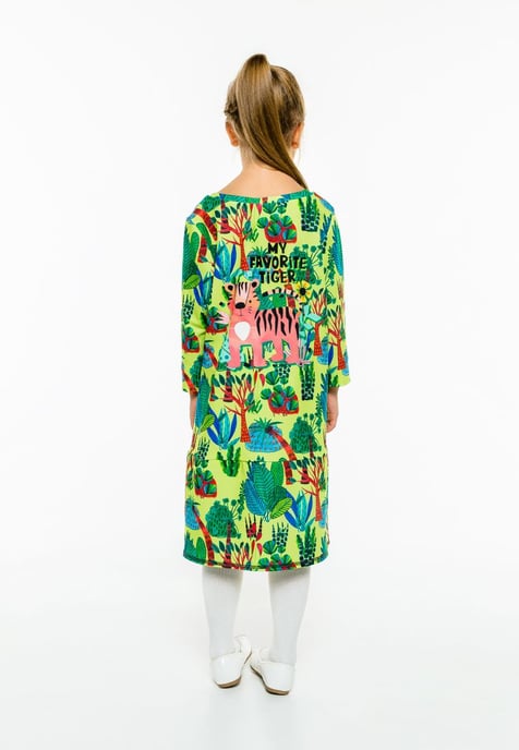 "Cartoon Tiger" Langarmkleid - Image 4