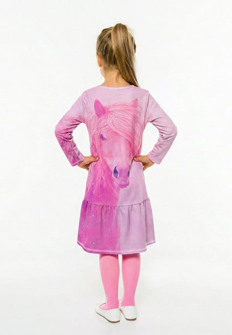"Pink Horse" Langarmkleid - Image 4