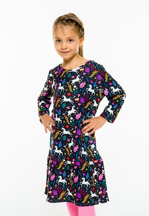 "Folk Unicorn" Langarmkleid - Image 4