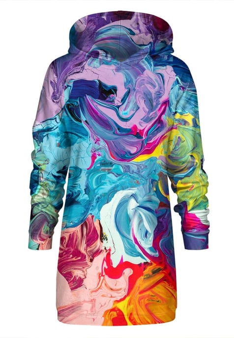 "Paintjob" Oversize Hoodie-Kleid - Image 1