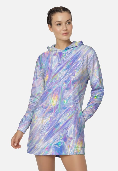 "Magic Foil" Oversize Hoodie-Kleid - Image 2