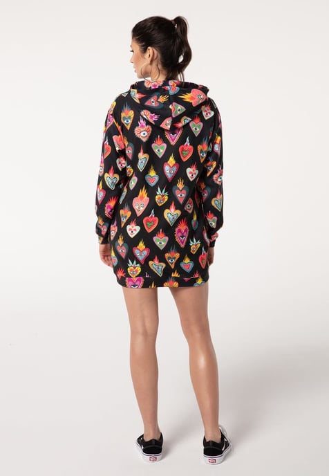 "Mexican Hearts" Oversize Hoodie-Kleid - Image 3