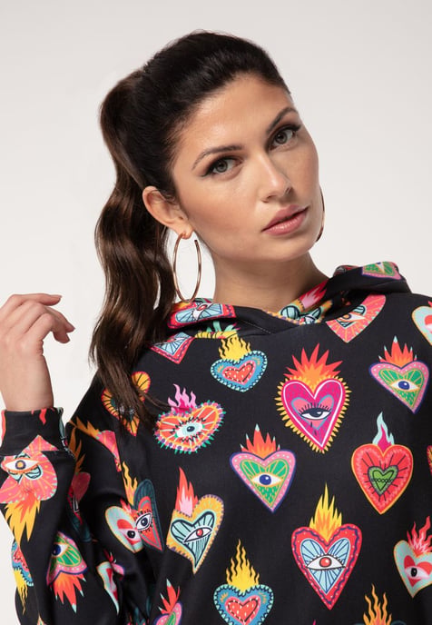 "Mexican Hearts" Oversize Hoodie-Kleid - Image 4