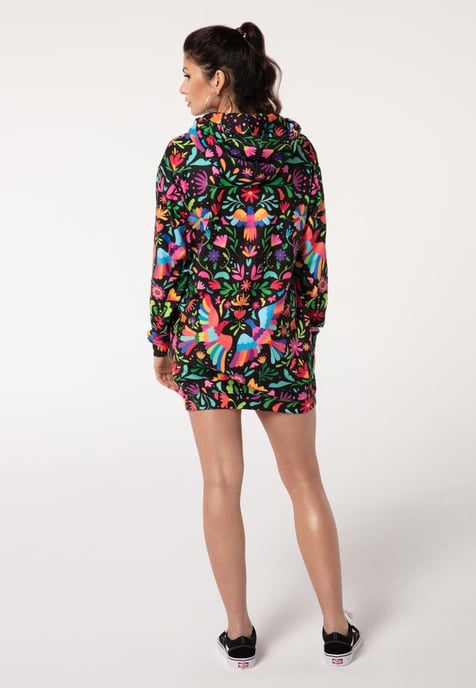 "Black Mexican Folk" Oversize Hoodie-Kleid - Image 3
