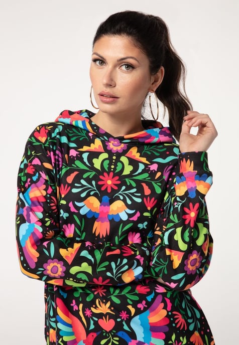 "Black Mexican Folk" Oversize Hoodie-Kleid - Image 4