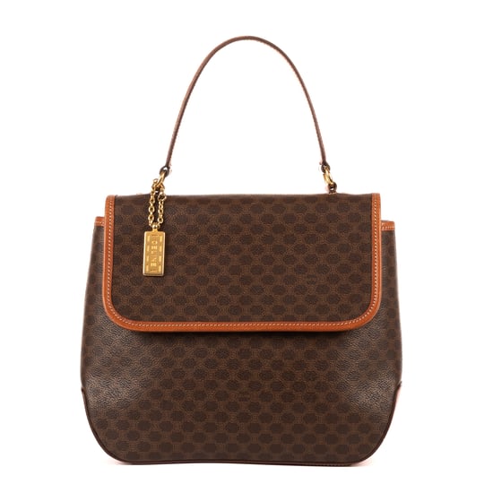 Vintage Top Handle Flap Schultertasche - Image 1