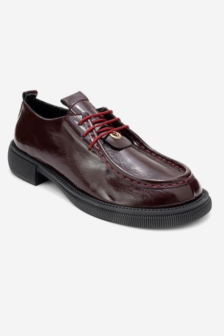 Band Leder Schnürung Loafer Damen - Image 2
