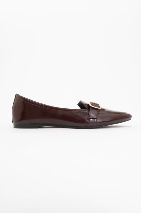 Zarina Spitze Zehenpartie Leder Flache Schuhe Damen - Image 2