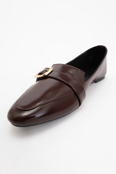Zarina Spitze Zehenpartie Leder Flache Schuhe Damen - Image 4