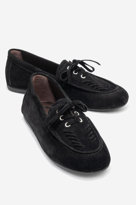 Lorven Leder Schnürung Loafer Damen - Image 2