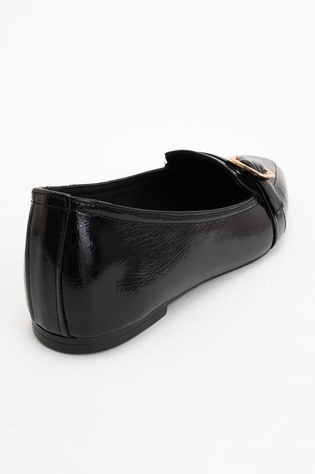 Zarina Spitze Zehenpartie Leder Flache Schuhe Damen - Image 3