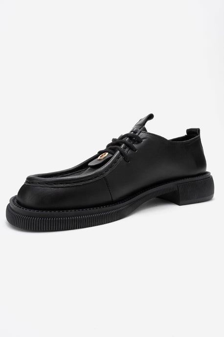 Band Leder Schnürung Loafer Damen - Image 4