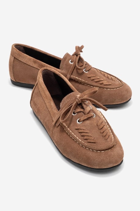 Lorven Leder Schnürung Loafer Damen - Image 2