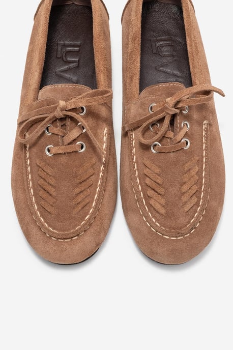Lorven Leder Schnürung Loafer Damen - Image 3