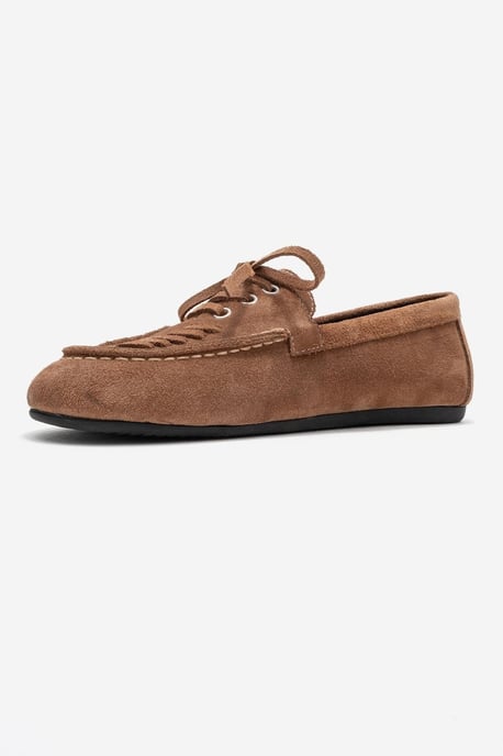 Lorven Leder Schnürung Loafer Damen - Image 4