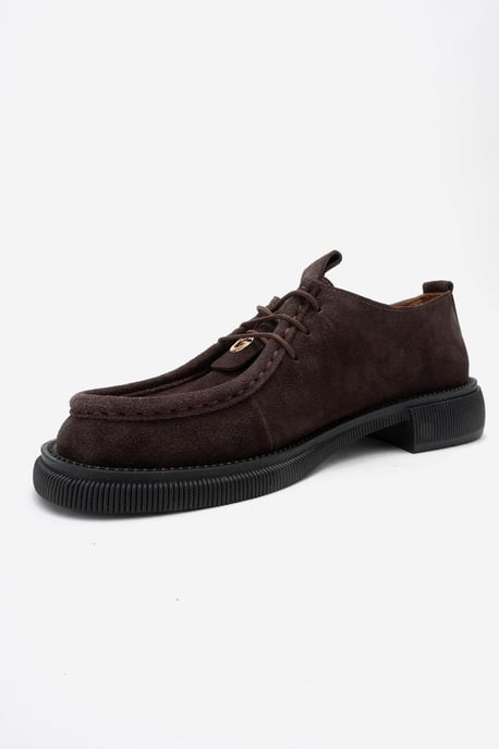 Band Leder Schnürung Loafer Damen - Image 4