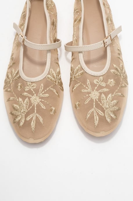 Juny Mesh Blumen Stickerei Ballerina - Image 2