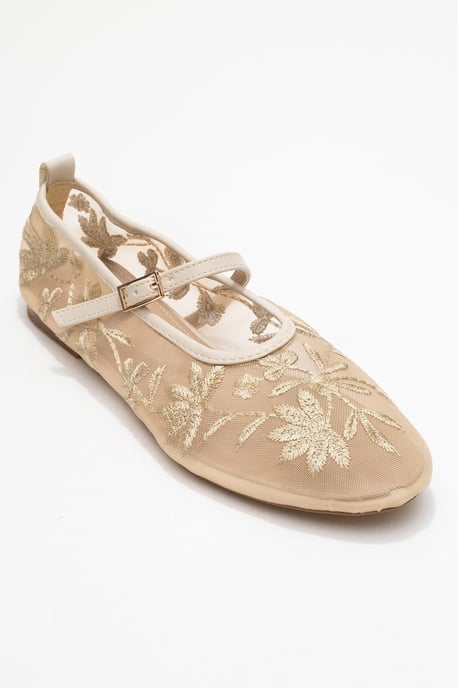 Juny Mesh Blumen Stickerei Ballerina - Image 3